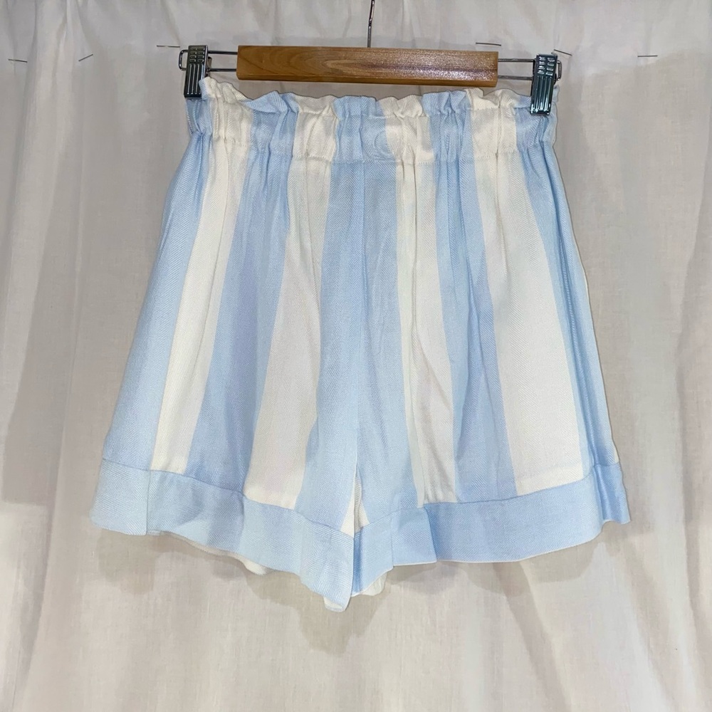 Lauren James Nassau Stripe Paperbag Shorts S - Picture 2 of 13